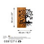 Wallity Nature Accesorio Decorativo de Pared de Madera y Metal Nogal y Negro